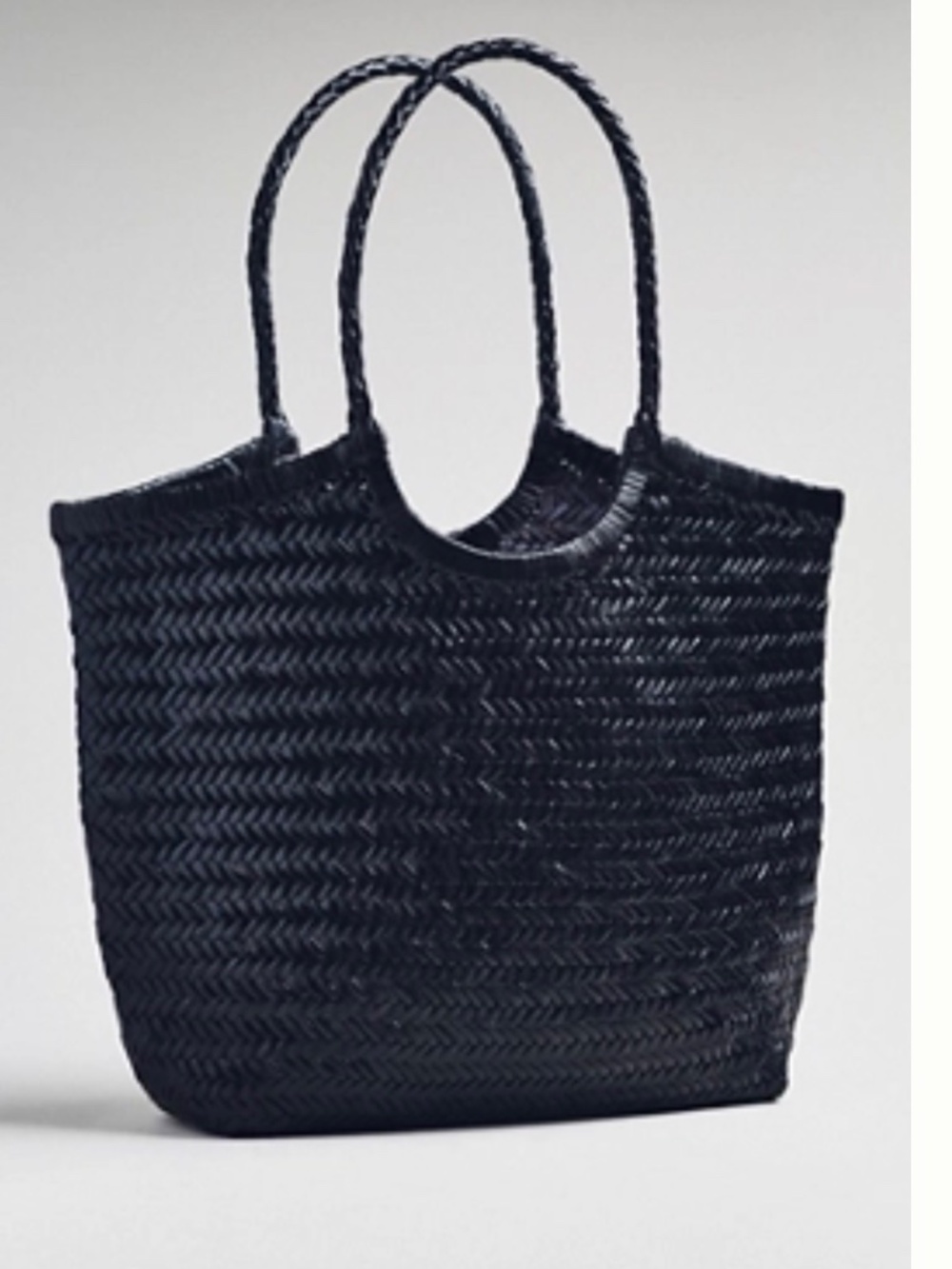 By Anthropologie Woven Leather Tote NWT